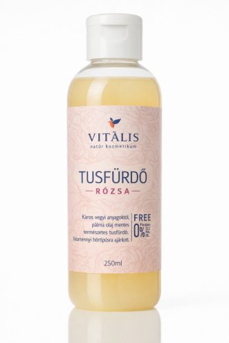 Természetes tusfürdő – Rózsa 250 ml Finom, elegáns illat